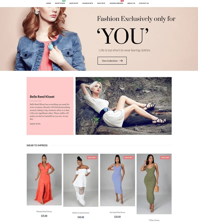 Belle Reed Kloset women's fashion AI-optimized Shopify store by Anzo Solution