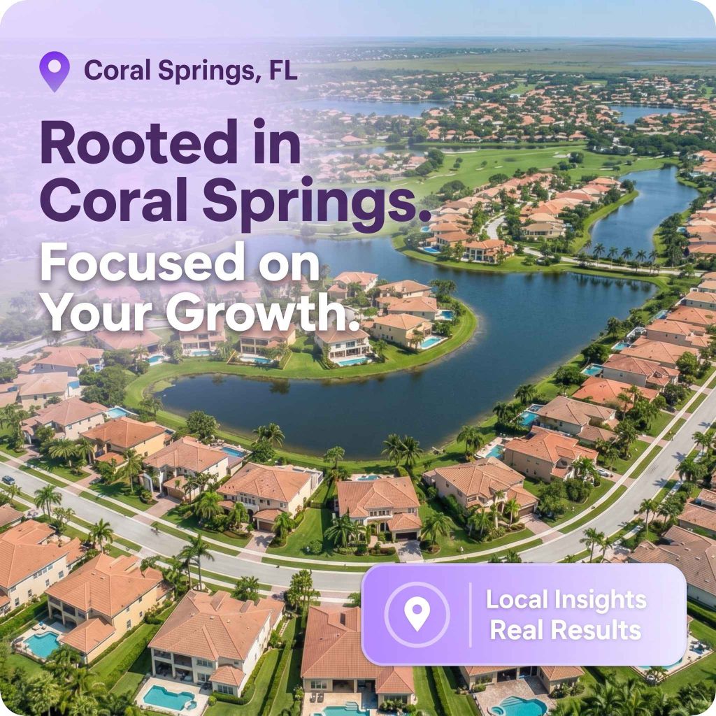 Coral Springs family community served by Anzo Solution marketing agency